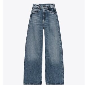 Zara Indigo Wide Leg Jeans